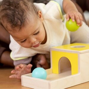 Lovevery Montessori Ball Drop Box from The Inspector Play Kit Months 7-8